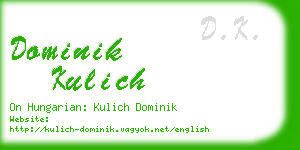 dominik kulich business card